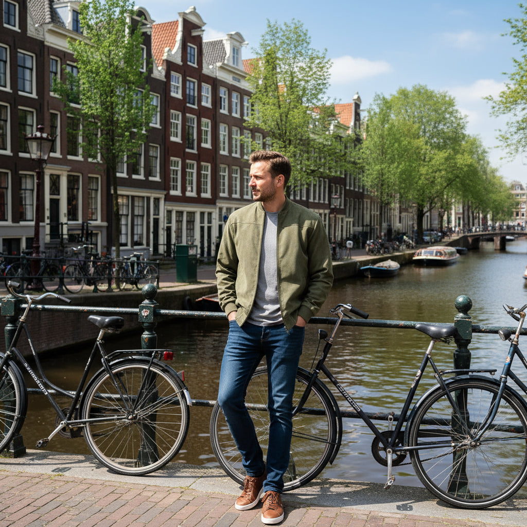 Suede Solid Color Zipper Jacket Casual Vintage Long Sleeve Cardigan Jacket Men Sky Jacket Varsity Jacket Men Clothing