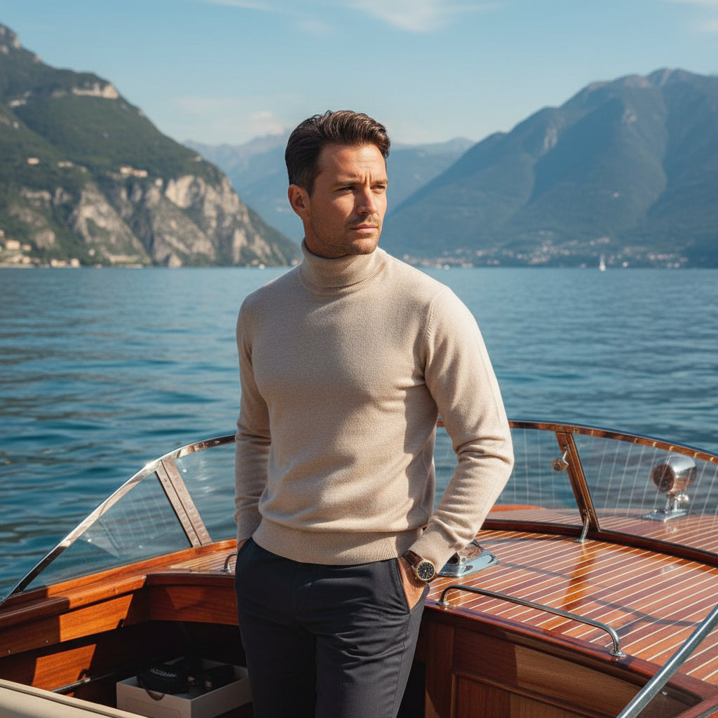 Turtleneck Men Cashmere Cotton Blend Pullover Jumper 2023 Autumn Winter Vetement Homme Ropa Hombre Pull Homme Hiver Sweater