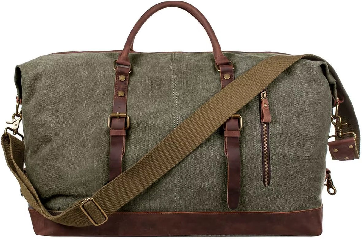 Travel Canvas Duffel Bag Carry on Weekender Bag for Men