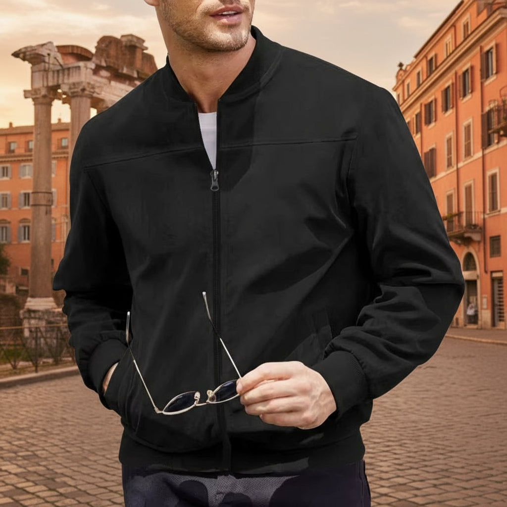 Suede Solid Color Zipper Jacket Casual Vintage Long Sleeve Cardigan Jacket Men Sky Jacket Varsity Jacket Men Clothing