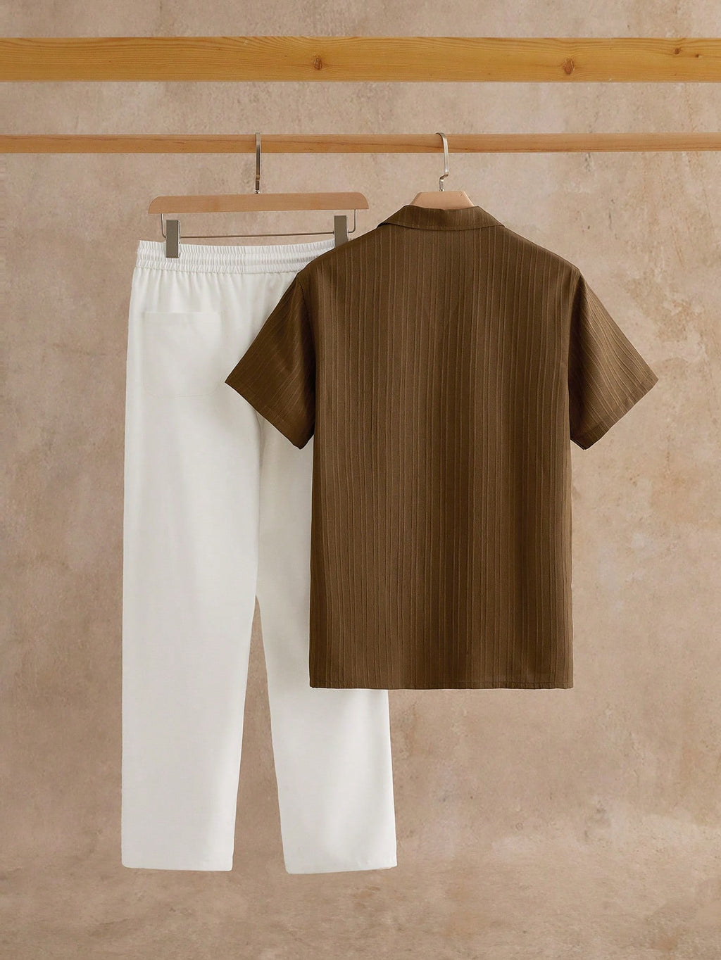 HIMLAND Summer 2025 Men'S Unique Print Cuban Collar Shirt & Shorts Set - Relaxed Fit, Breathable, Must-Have Two-Piece for Beach & Vacation, Old Money, Cozy Outfits