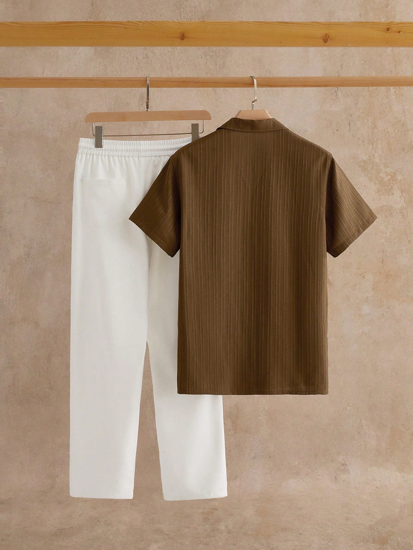 HIMLAND Summer 2025 Men'S Unique Print Cuban Collar Shirt & Shorts Set - Relaxed Fit, Breathable, Must-Have Two-Piece for Beach & Vacation, Old Money, Cozy Outfits