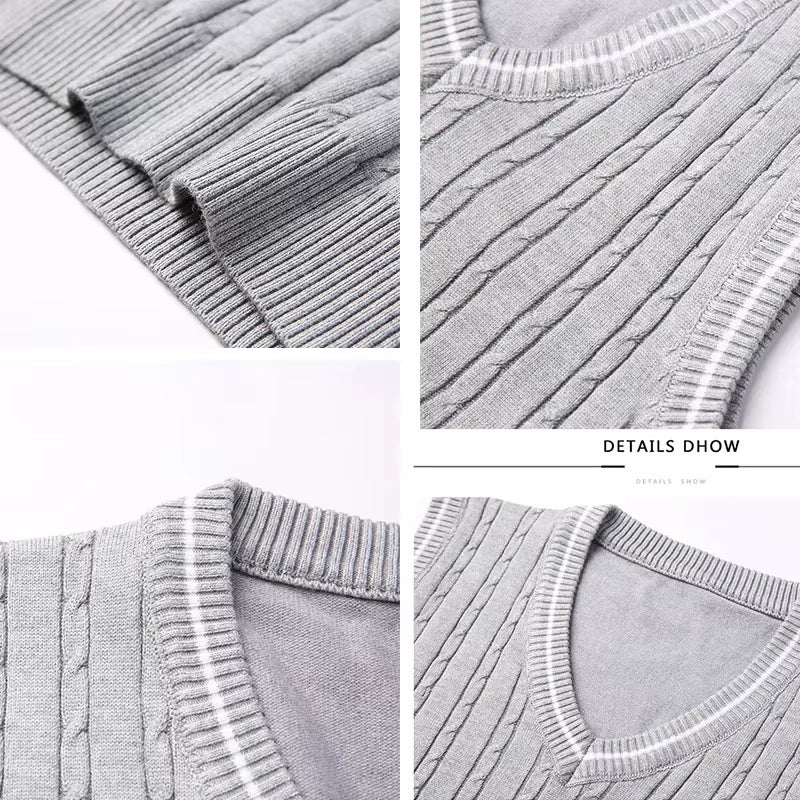 Men Clothes 2025 Autumn Winter New Classic Slim Sweaters V-Neck Sleeveless Sweater Mens Knitwear Sweater Vest for Men