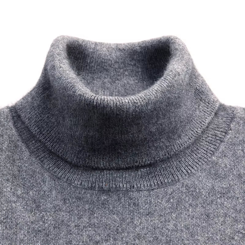 Turtleneck Men Cashmere Cotton Blend Pullover Jumper 2023 Autumn Winter Vetement Homme Ropa Hombre Pull Homme Hiver Sweater