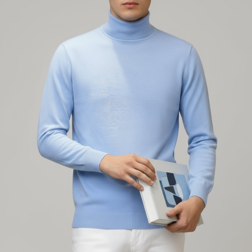 Turtleneck Men Cashmere Cotton Blend Pullover Jumper 2023 Autumn Winter Vetement Homme Ropa Hombre Pull Homme Hiver Sweater